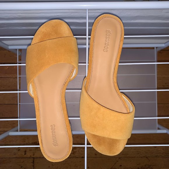 Soludos Anouk Slide Sandal in Marigold - Picture 2 of 5